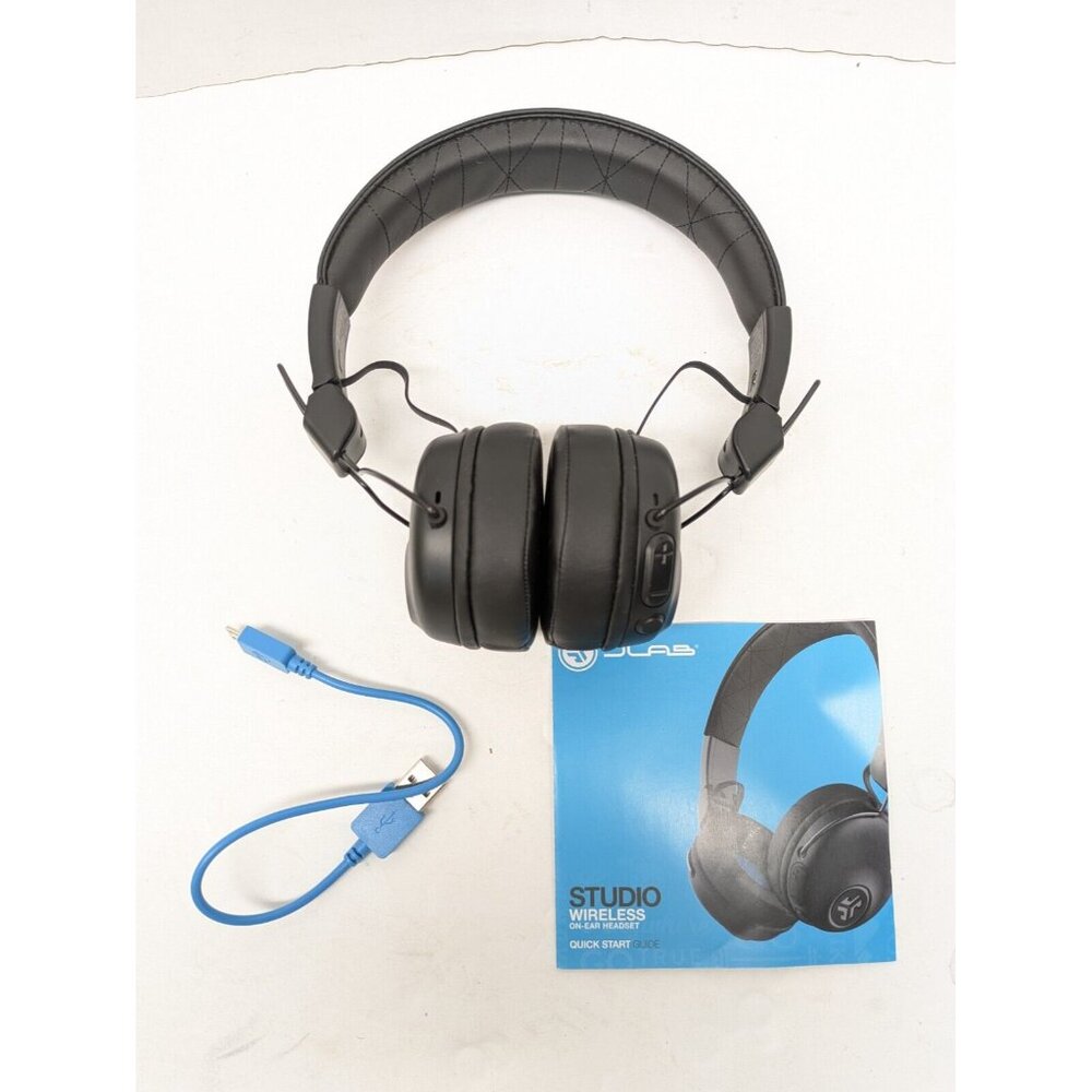 JLab Audio Studio Wireless On Ear Headphones Black Studio BT Folding Working